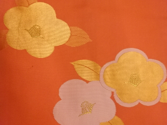 6816178: JAPANESE KIMONO / VINTAGE NAGOYA OBI / WOVEN CAMELLIA | eBay